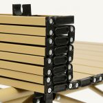 1 Set of 3pcs 20.88 X 20.09 X 19.7 Inch Sets Non-Slip Feet Spacious Desktop Table And Chair Set Fishing BBQ Hiking Folding Stool Table Set Camping Furniture