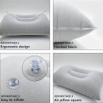 2pcs Inflatable Travel Pillows, Portable Ultra-Light Air Camping Pillow, with Neck And Lumbar Support, Washable Air Pillow, Suitable for Airplane, Car, Office Nap, Hiking, Backpacking, Multifunctional Travel Pillow, Suitable for Various Occasions