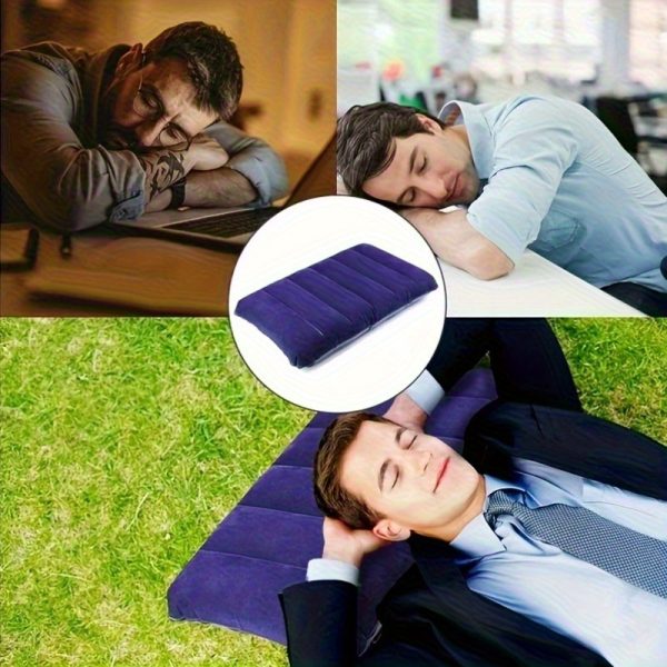 2pcs Inflatable Camping Pillow Set, Adult Quick-Dry PVC Square Design, Portable Outdoor Sleeping Pillow, Suitable for Hiking, Backpacking, And Air Travel