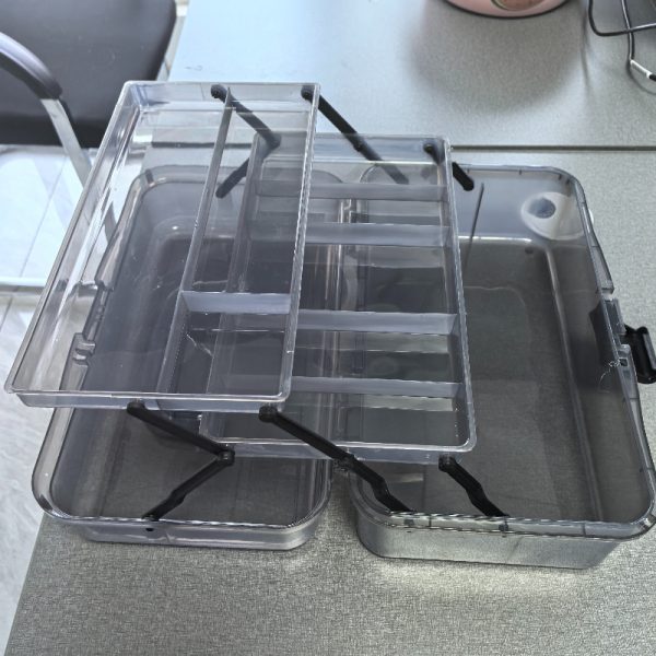 2027 New Upgraded Thickened Style Outdoor Multi-Purpose Camping Storage Box Fishing Box Three-Layer Foldable Storage Box Medicine Box Art Tool Box Cosmetic Box Emergency Storage Box Fishing Gear Box