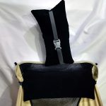 Outdoor Camping Pillow, Backrest Pillow, Rest Pillow, Short Plush Pillowcase, Portable Nap Pillow with Inner Filling, Suitable for Camping Use, Black, with Elastic Fastening Cord