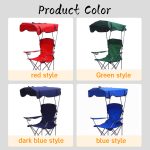 Foldable Doubleu002FSingle Chair with Canopy: Comes with a Table - Perfect for Patios, Camping, And Outdoor Events