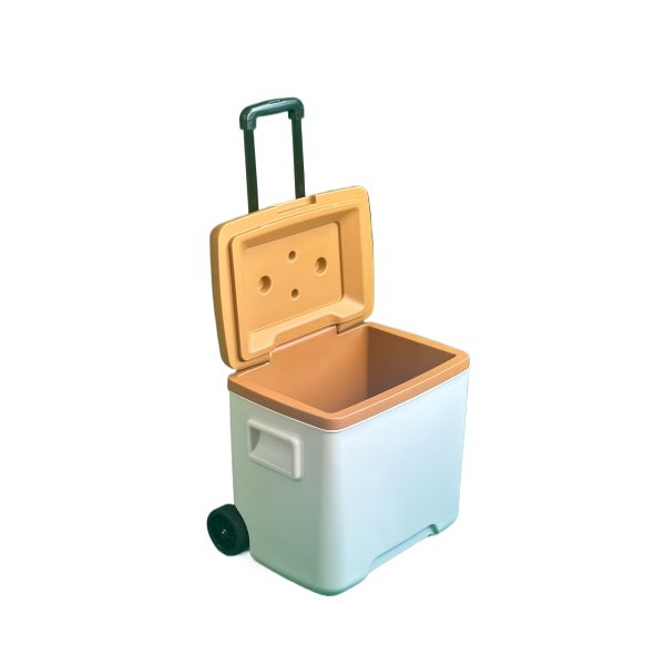 Commercial Insulated Cooler Box for Outdoor Camping, Vehicle Use, and Sea Fishing, Large Capacity Ice Chest with Wheels and Pull Handles