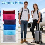 2pcs Inflatable Travel Pillows, Portable Ultra-Light Air Camping Pillow, with Neck And Lumbar Support, Washable Air Pillow, Suitable for Airplane, Car, Office Nap, Hiking, Backpacking, Multifunctional Travel Pillow, Suitable for Various Occasions