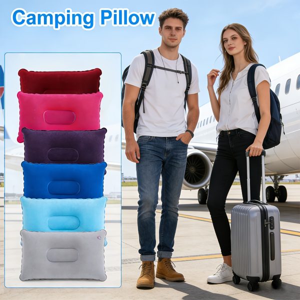 2pcs Inflatable Travel Pillows, Portable Ultra-Light Air Camping Pillow, with Neck And Lumbar Support, Washable Air Pillow, Suitable for Airplane, Car, Office Nap, Hiking, Backpacking, Multifunctional Travel Pillow, Suitable for Various Occasions