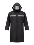 Long Hooded Raincoat High Quality Emergency Rain Jacket Poncho for Men Adults-Durable PVC Material,Hiking, Cycling, Fishing & Outdoor Activities,Suitable for 4 Seasons