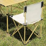 1 Set of 3pcs 20.88 X 20.09 X 19.7 Inch Sets Non-Slip Feet Spacious Desktop Table And Chair Set Fishing BBQ Hiking Folding Stool Table Set Camping Furniture