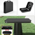 Portable Foldable Camping Table And Chair 2-In-1, Lightweight Retractable Design, Suitable for Picnics, Barbecues, Beaches, And Travel