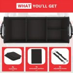 1 Foldable Car Organizer Box, SUV Vehicle Storage Box, Large Capacity Car Organizer, Outdoor Camping Picnic Storage Box