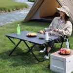3pcs Portable Folding Camping Table | Lightweight Iron Picnic Table, Foldable Design Suitable for Outdoor Camping, Beach BBQ, Tailgate Parties, Hiking