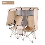 Foldable Doubleu002FSingle Chair with Canopy: Comes with a Table - Perfect for Patios, Camping, And Outdoor Events