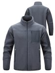 Men's Tactical Fleece-Lined Sweatshirt - Breathable, Warm Pullover with Side Zipper Pockets for Hunting & Outdoor Activities, Perfect for Fallu002FWinter, Spring & Autumn, Regular Fit, Sporty Style, Outdoor Activity, Crew Neck, Long Sleeve